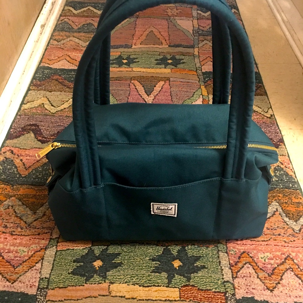 Herschel small strand duffel bag in deep teal